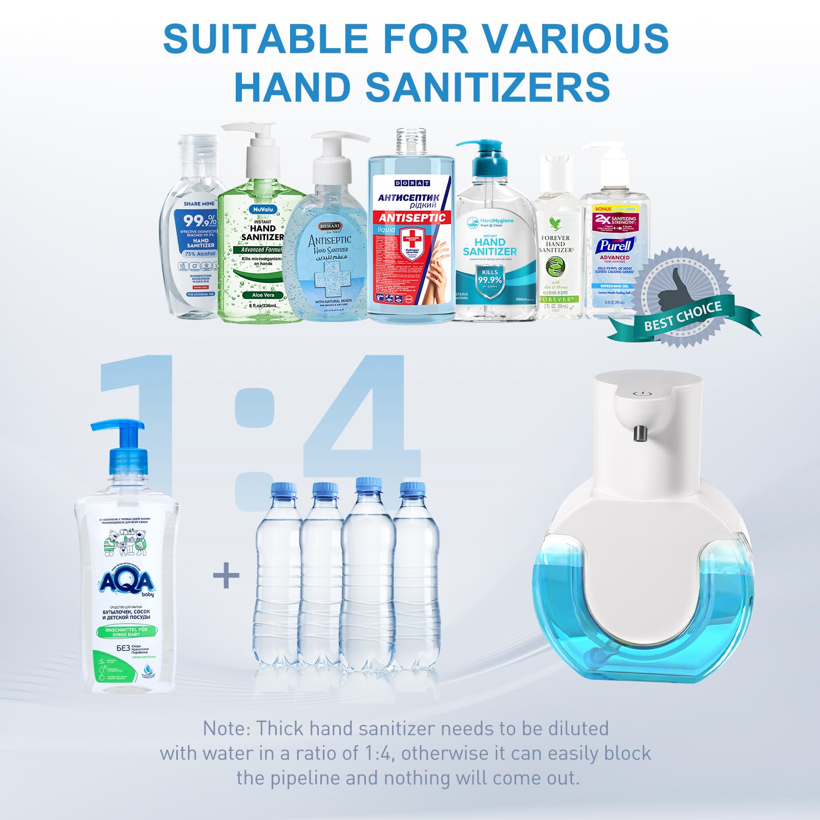2 Pack Automatic Liquid Soap Dispenser,14.2oz/420ML Touchless Automatic Soap Dispenser,Rechargeabled Wall Mounted Smart Pump for Bathroom Kitchen