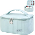 Yuilgdo Makeup Bag Travel Cosmetic Bag, Large Capacity Makeup Organizer Bag and Storage, Portable PU Leather Pouch Toiletry Bag Make up Organizer, Cosmetic Bags for Women