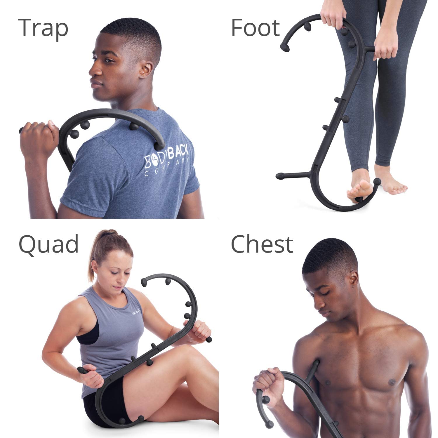 Body Back Buddy Classic Back Massager & Neck Massager for Pain Relief Black