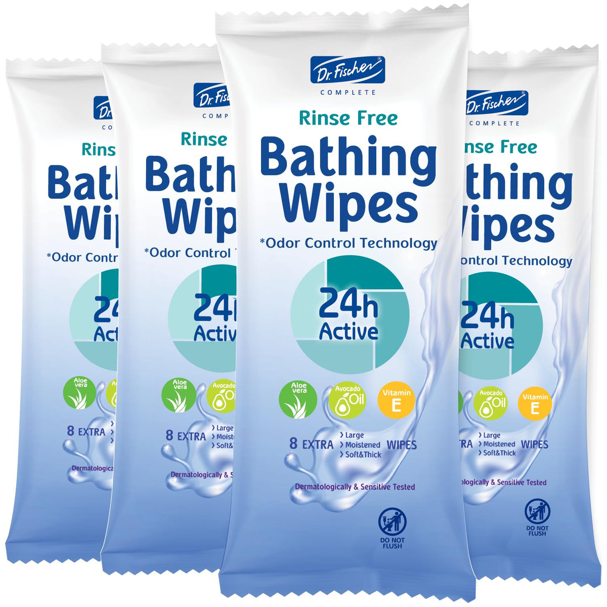 XL Body Wipe 9" x 9" Bath Wipes for Adults No Rinse - Thick Refreshing Shower Wash Cloth with Aloe Vera for Camping, Travel, Gym, and Caregiving - Durable Disposable Bath Cloths for Quick Hygiene