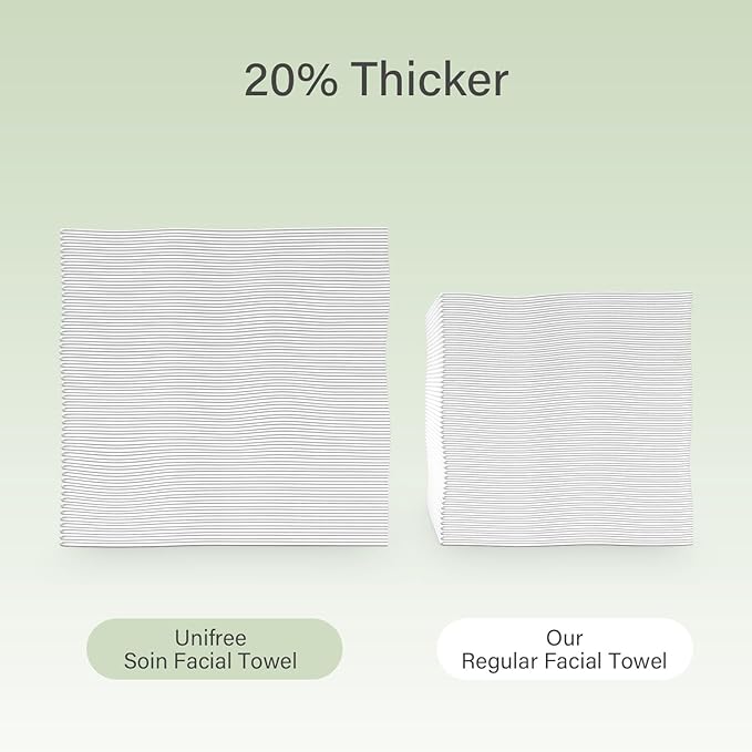 Unifree Facial Towels I Towelettes I Dry Wipes I Makeup Remover I Clean Facial Tissues in Box,X-Large Size 11.8 x 9.8 Inch, 50 Count