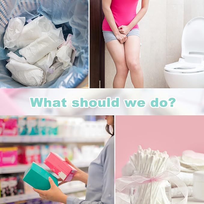 Hipruict Women Sanitary Disposal Bags, 100 Pcs Feminine Hygiene Disposal Bags, Self-Sealing, Privacy Protection, Disposal of Sanitary Napkins, Tampons, Incontinence Wipes Green