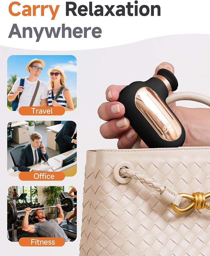 CAREKING Mini Massage Gun, Deep Tissue Small Muscle Massager for Pain Relief, Travel Massage Gun for Neck Shoulder Thigh Back, Handheld Massager for Office, Birthday