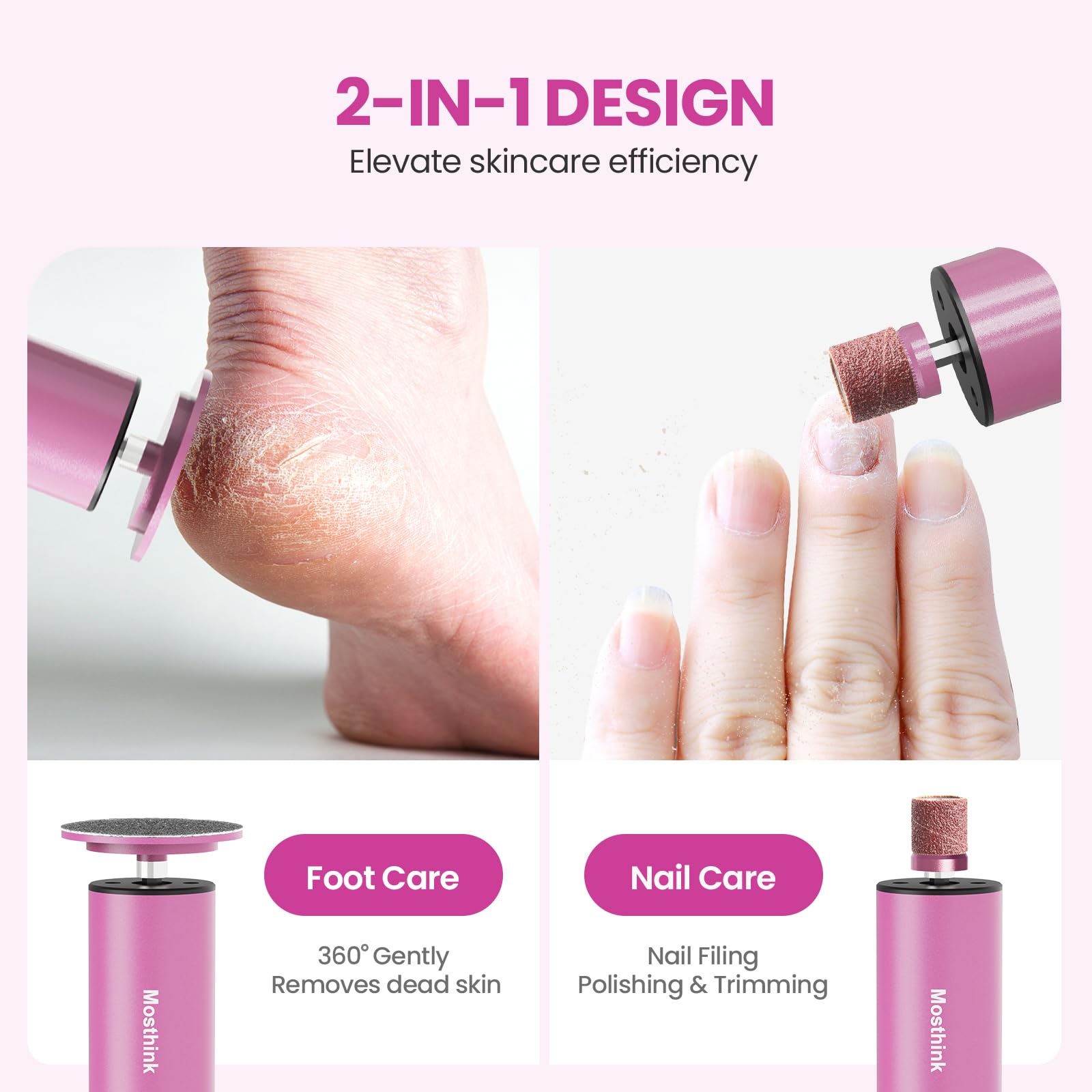 Electric Foot Callus Remover 6 Speed Adjustable for Women Mom Lover