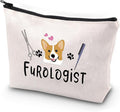 JYTAPP Furologist Funny Puppy Stylist Cute Dog Groomer Cosmetic Bag Dog Groomer Survival Kit Zipper Pouch Pet Grooming Gifts