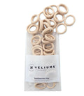 Heliums Extra Small Hair Ties No Damage - Light Blonde - Mini 0.7 Inch Tiny Soft Seamless Hair Bands for Toddlers, Braids, Kids Ponytails- 40 Count