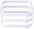 WELPIRT 3-Pack Medium Clear Hard Shell Zipper Pouches, Clear Zipper Bags, Hard Case Pouches for Purse & Diaper Bag Organizer,and Travel Essentials（3M）