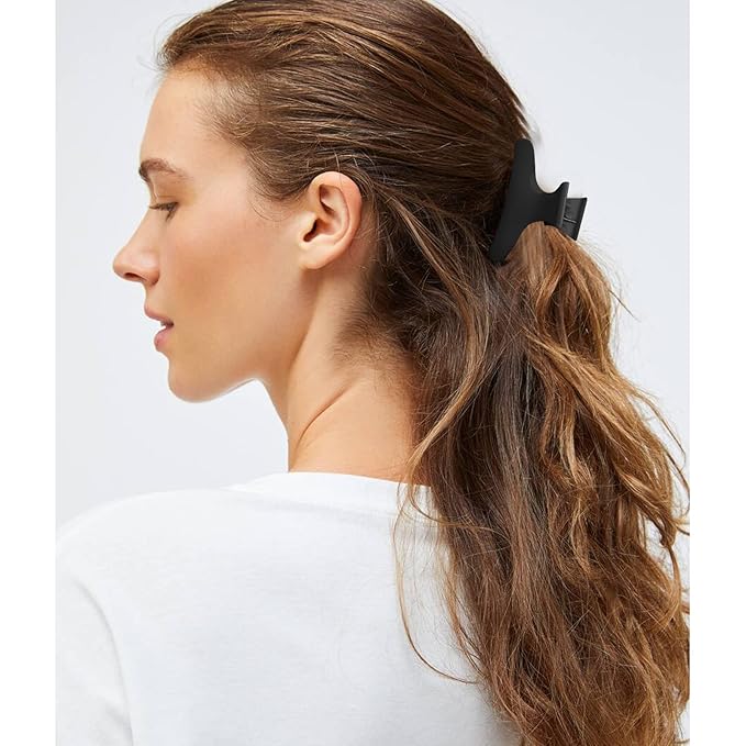 BAHABY Hair Clips for Styling Sectioning 12 Pack Black Butterfly Clamps Hair Claw Clips Pro Salon Hair Clips for Styling, Sectioning, Cutting and Coloring