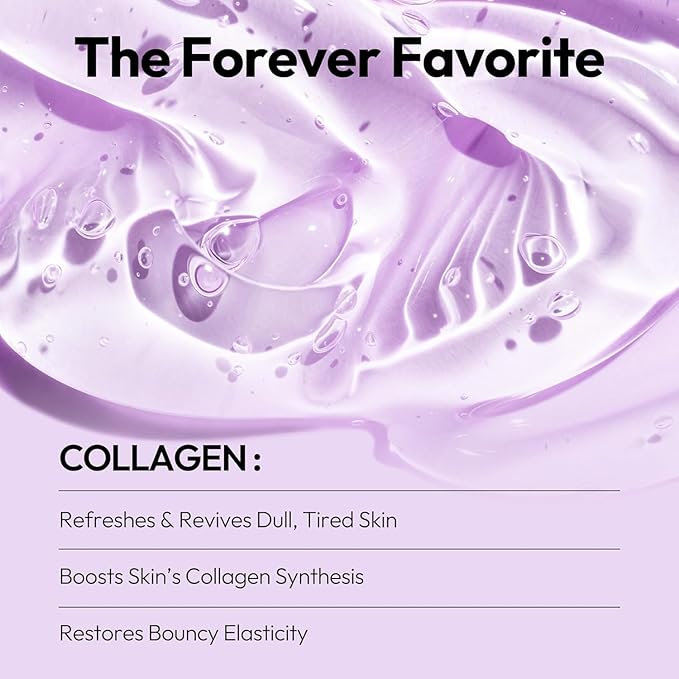 LAPCOS K Beauty Collagen Sheet Mask - Firming & Age-Defying Face Masks with Collagen Peptides - Minimizes Fine Lines & Restores Skin Elasticity - Breathable PT Cell Sheet Korean Skin Care (Pack of 10)