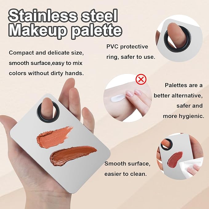 5pcs Makeup Spatula Korean Set with Foundation Spatula and Makeup Palette