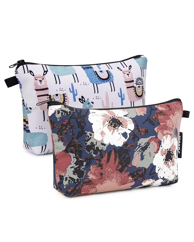 WANDF Small Makeup Bag for Purse, Small Cosmetic Bag for Women