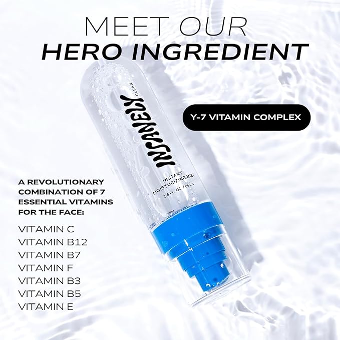 Instant Moisturizer Mist for Men | Lightweight Face Moisturizer Spray with Y-7 Vitamin Complex | Hydrating Non-Drying Formula | All Skin Types | Natural & Vegan | 2.8 fl oz