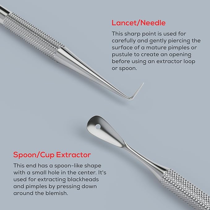 Suvorna Milia Remover, Milia Extractor, Acne Needle, Cyst Removal, Blackhead and Whitehead Removal, Pimple Popper Tool, Pimple Extractor, Blemish Remover Tool and Comedone Extractor.