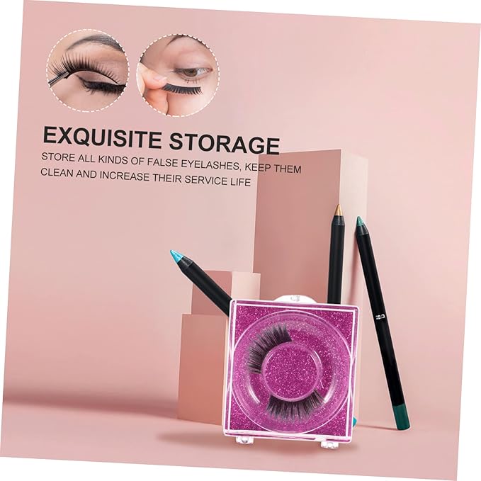 6pcs Stable Material Eyelash Case Storage Box for Makeup Organization Small Chic for Women
