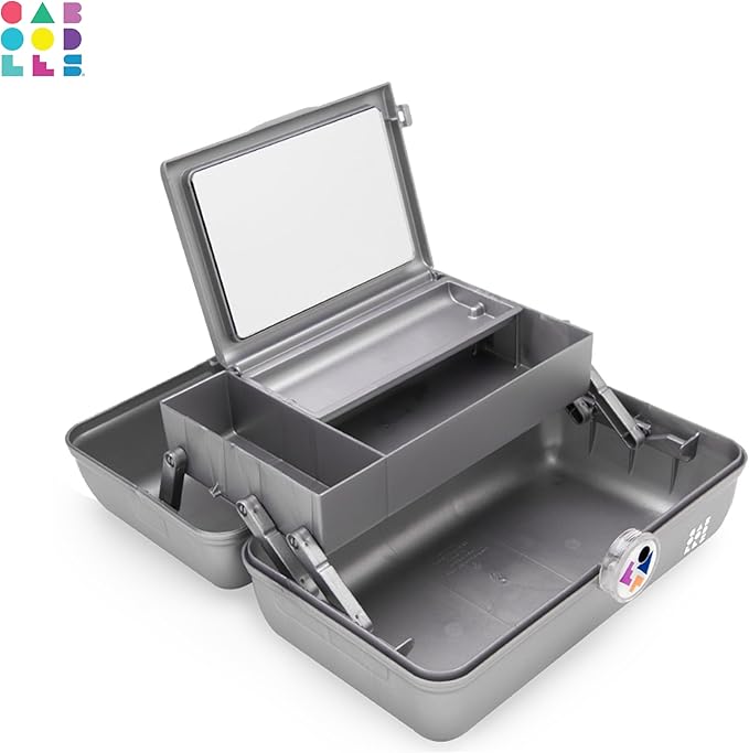 Caboodles Twilight Disco - On-The-go Girl Costmetic Organizer Make-up & Accessory Carry Case, Silver Shimmer