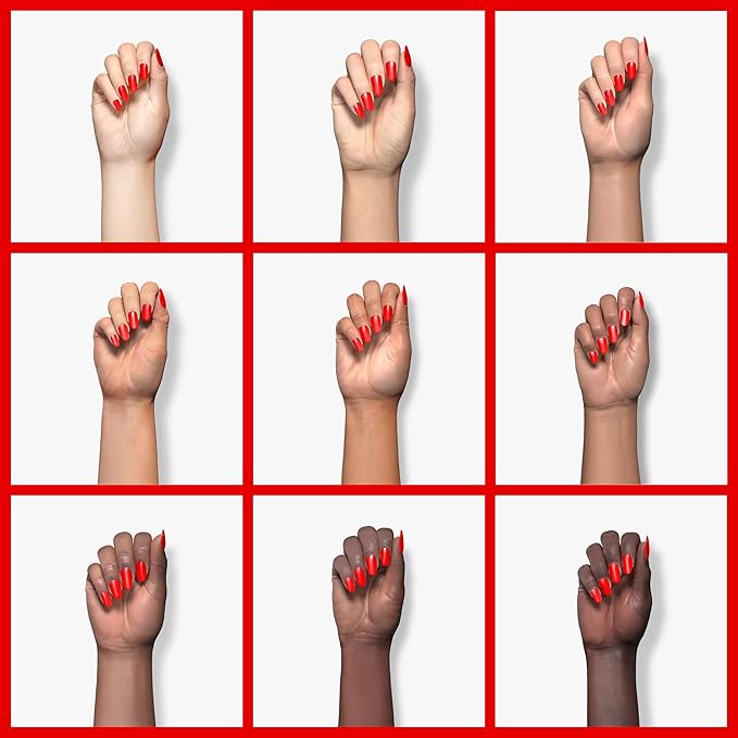 Honeybee Gardens Water-Based Nail Enamel, Wild Fire, Matte Bright Red With a Hint of Orange, Eco-Friendly, Odorless & Vibrant Polish, 0.5 fl oz