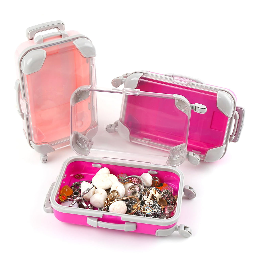 ASUNFO 6 Pcs Mini Suitcase Gift Box Candy False Eyelashes Small Suitcase