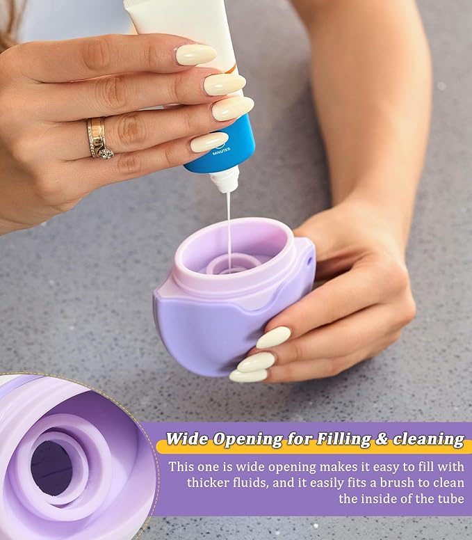 Sunscreen Applicator - Portable - BPA-Free Refillable Roll on Sponge Sunscreen, Suncream & Lotion Applicator For Kids, Adults & Families - Perfect Size for Travel(Purple)