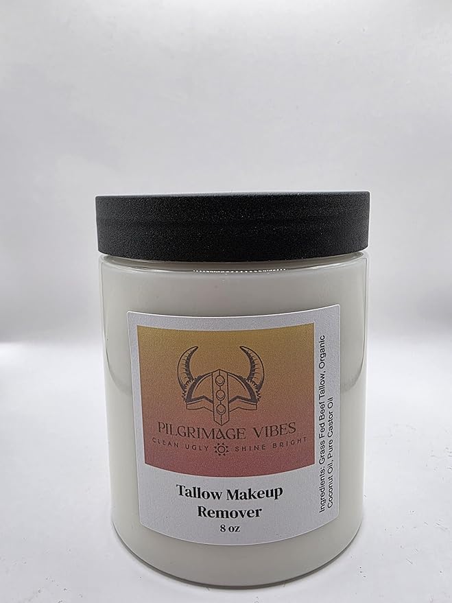 Pilgrimage Vibes All Natural Tallow Facial Makeup Remover, Skin Cleansing Balm