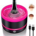 SOGUE Electric Paint Brush Cleaner,Rinser Cup,Brush Rinser for Painting,Makeup Brush Cleaner Machine,Paint Brushes Cleaner Tool,USB Portable Automatic Spin Deep Cleaning for Acrylic Black&Rosy
