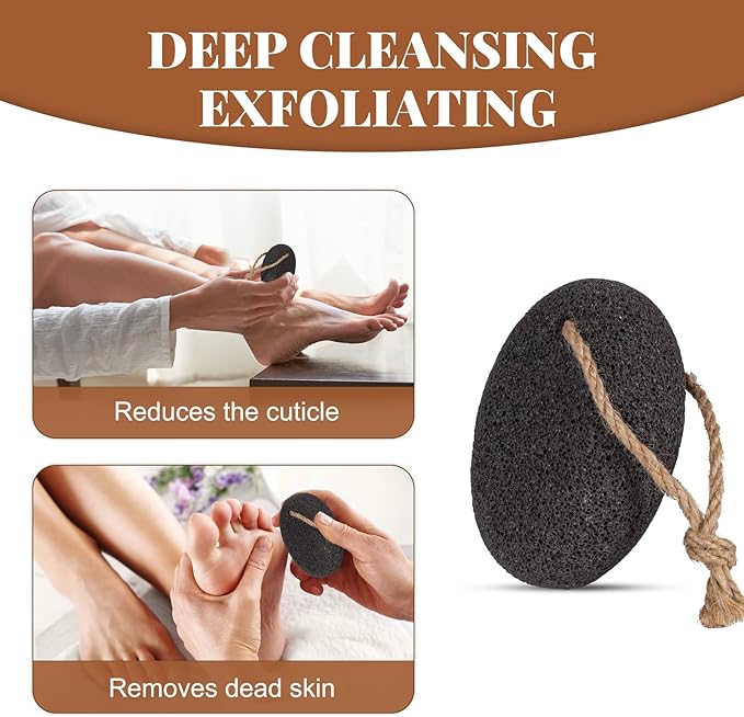 BONUMVITA Dry Brushing Body Brush Set- Wooden Long Handle Body Brush Set with Pumice Stone & Face Brush, Boar Bristle Body Bath Scrubber Brush for Lymphatic Drainage & Cellulite, Detachable