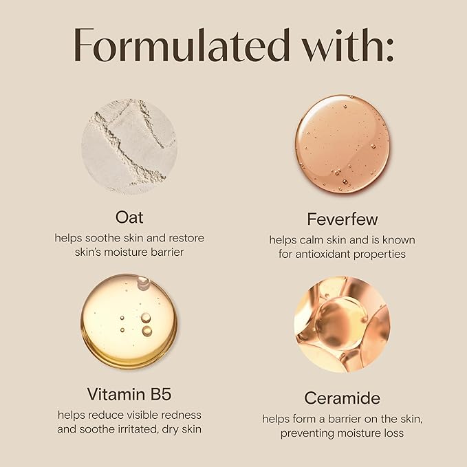 Aveeno Calm + Restore Redness Relief Moisturizing Face Cream, Non-Comedogenic Facial Moisturizer with Ceramide & Vitamin B5, Hydrating for Dry, Sensitive Skin, Hypoallergenic, Fragrance-Free, 1.7 Oz