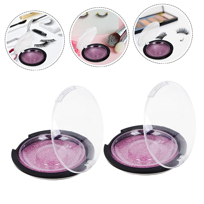 FOMIYES 5pcs Round Faux Lash Box Durable Eyelash Case for Organized Storage of False Eyelashes Portable and Compact Design for Travel and Daily Makeup Use