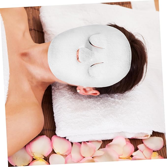 2Pcs Reusable Hot Cold Compress Facial Towels for Spa Home Care Soft Durable Face Care Towels for Skin Moisturizing for Women