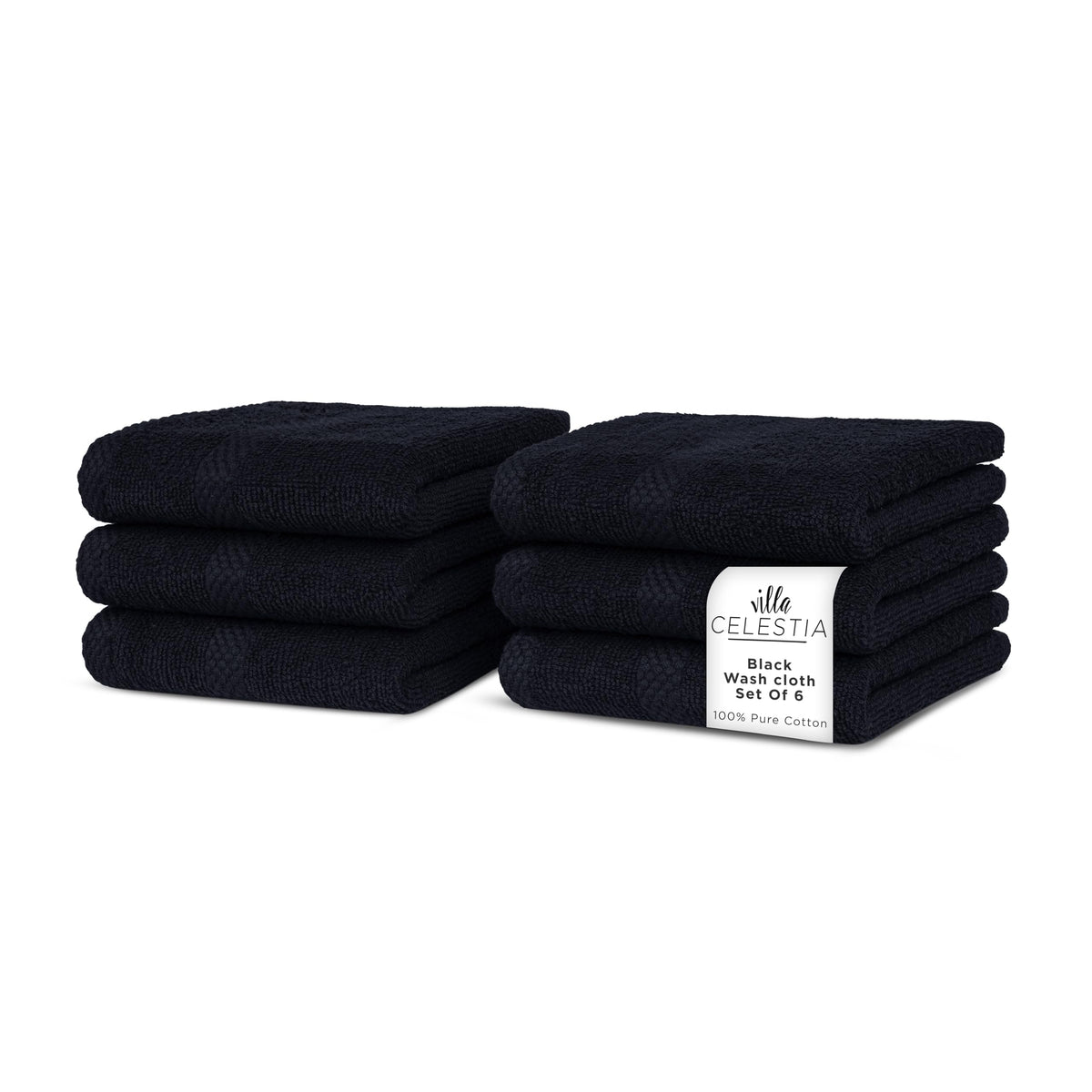 Villa Celestia Cotton Hand Towels Set of 4, 16 x 28, Oeko-TEX Certified, Quick Dry, Sage