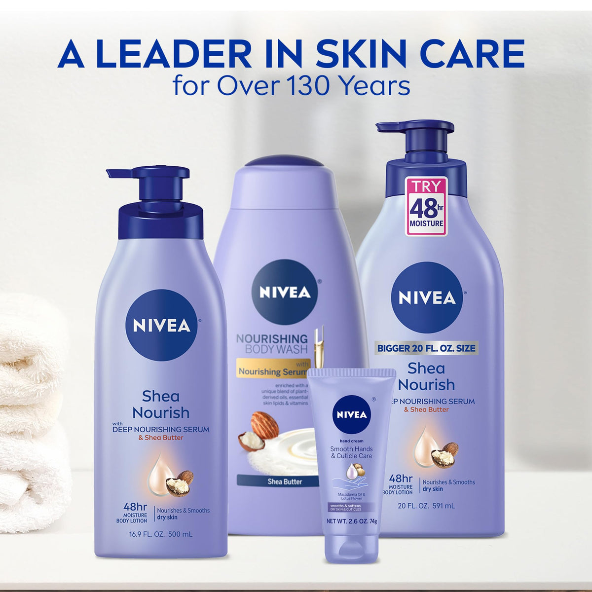 NIVEA Smooth Daily Moisture Body Lotion, Shea Butter 16.9 oz (Pack of 2)