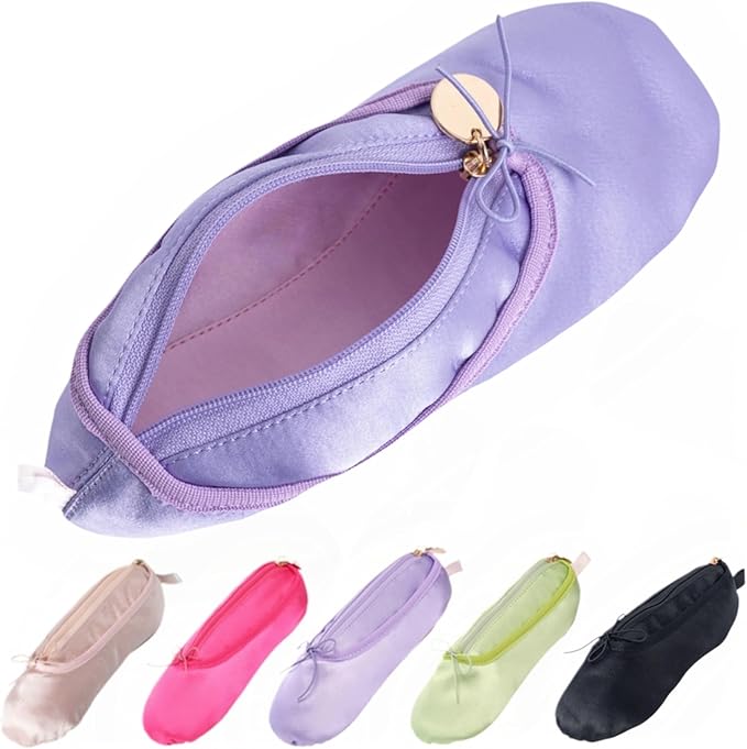 CECKQUE Ballet Pointe Shoe Makeup Bag Dance Recital Gifts for Girls
