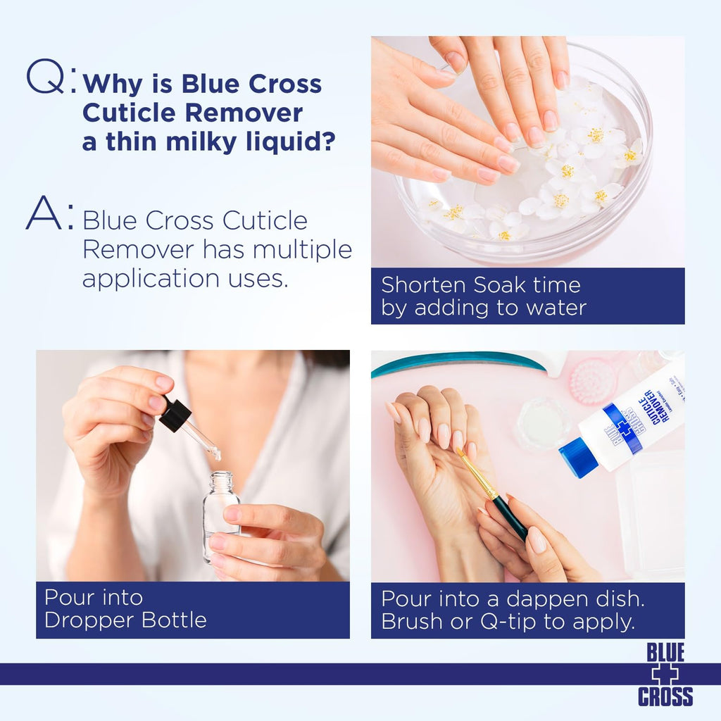 Blue Cross Cuticle Remover & Softener with Lanolin for Nails, 32 oz