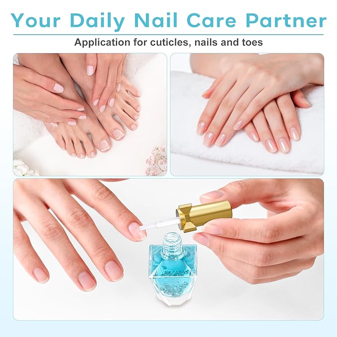 Cuticle Oil, Cuticle Nail Oil Infused with Real Flowers, Jasmine 12ml