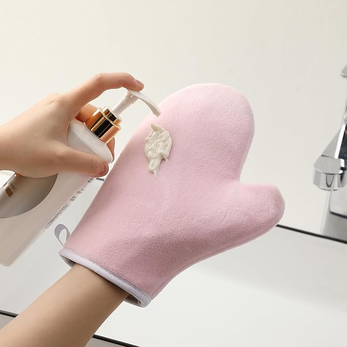Slick Self Tanning Mitt - Pink, Tanning Glove for Self Tan Lotion