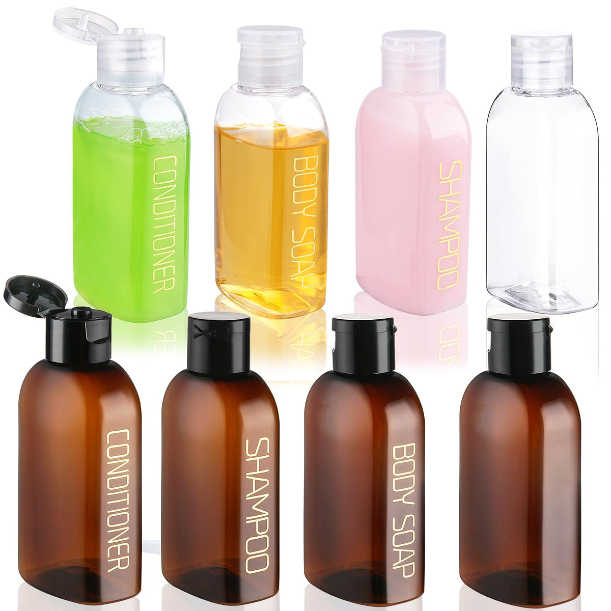 Cosywell Travel Bottles for Toiletries 4pcs 3.4oz Travel Shampoo bottles