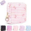 Period Bag for Teen Girls, Canvas Sanitary Napkin Storage Bag with Zipper, Portable Menstrual Pad Bag Tampon Holder for Purse