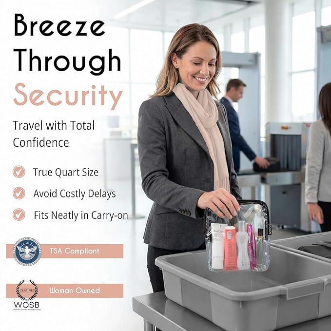 BORSALI TSA Approved Toiletry Bag, 5 Pack Colors