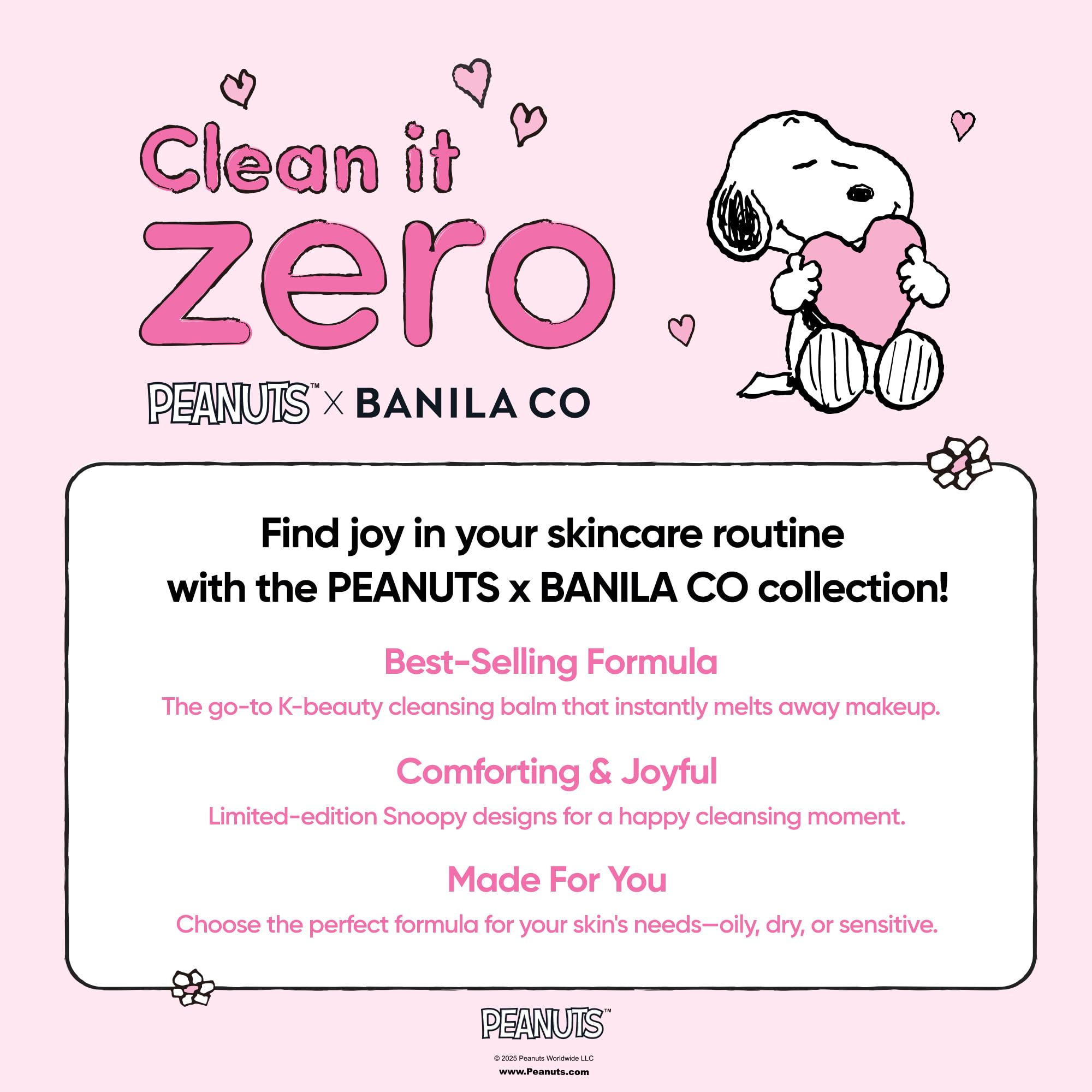 BANILA CO Clean it Zero Original Cleansing Balm Snoopy Edition | Korean Makeup Remover with Exclusive Keychain | Facial Cleanser for All Skin Types | Vegan Formula (100ml / 3.38 fl. oz)
