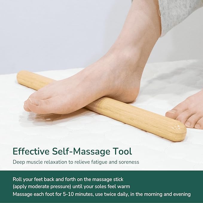 Goodtar Bamboo Massage Stick - Body Shaping Roller, Guasha Massage Tool for Relaxing Muscles