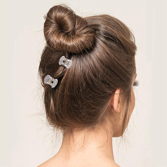 YOHAMA 36PCS Clear Mini Hair Claw Clips for Women & Girls Bangs Clamp Clip