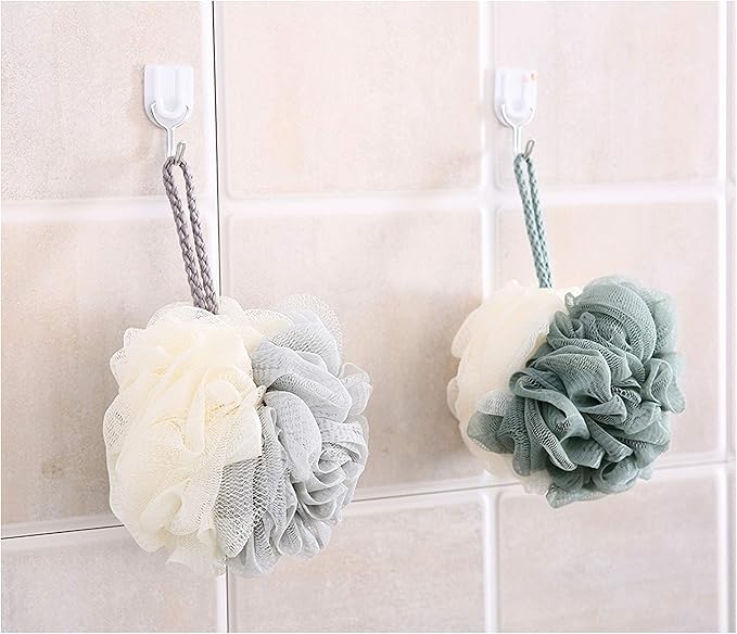 4 Pack Lace Mesh Loofah Bath Sponge Exfoliating Rich Lather Multi-Color