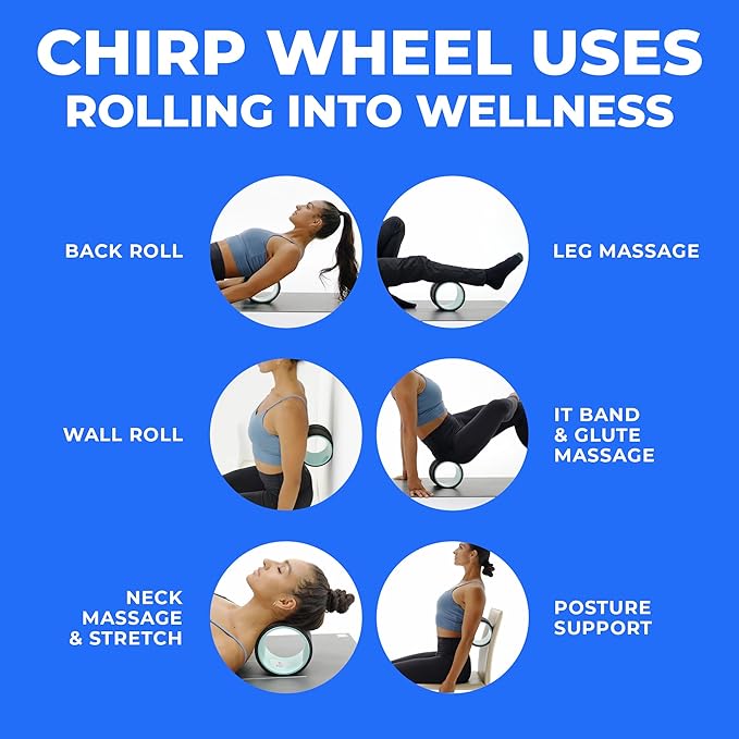 Chirp Wheel+ Foam Roller, Back & Neck Pain Relief, Mint 6-Inch
