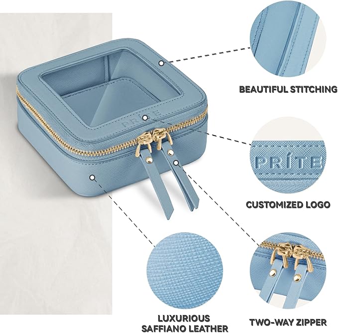 Prite Clear Makeup Bag Small Travel Cosmetic Case Toiletry Bag for Women