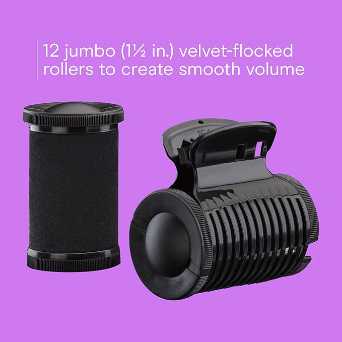 Conair Velvet Flocked Jumbo Hot Rollers Set