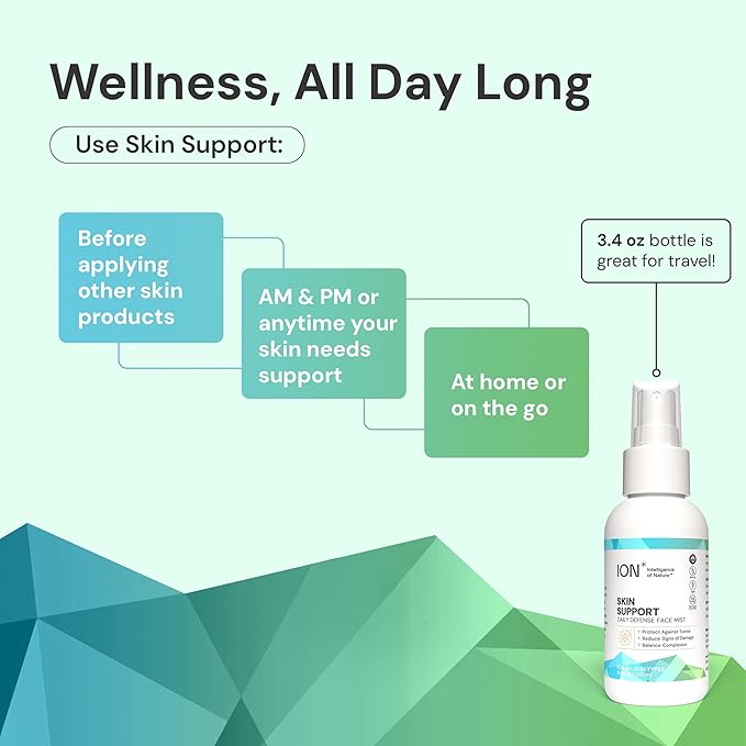 ION* Intelligence of Nature Skin Support Face Mist, 3.4 Fl Oz (Pack of 1)