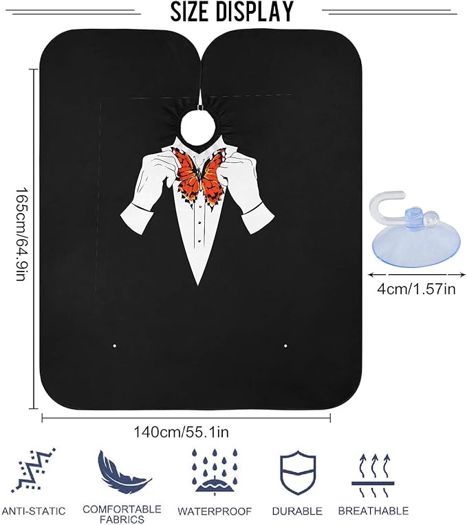 Stylish Barber Cape - Unisex Hair Cutting Apron for Men & Women