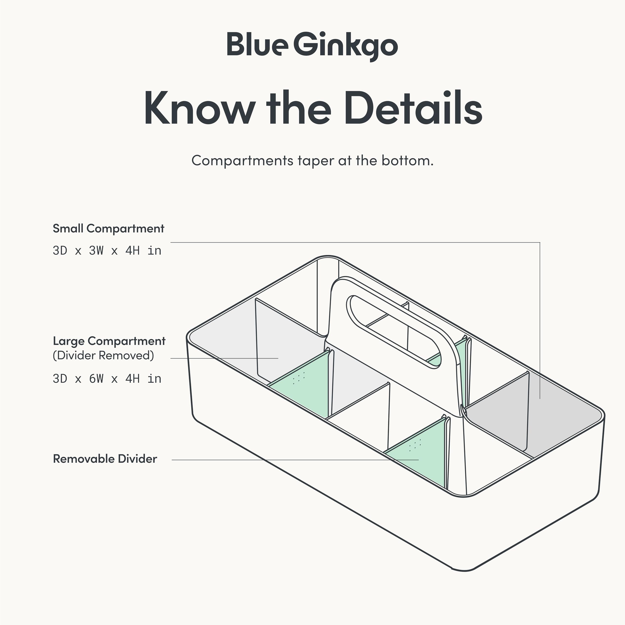 BLUE GINKGO Stackable Organizer Caddy, Long, Pink, Made in Korea