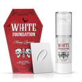 Guxelle White Liquid Foundation, Waterproof Full Coverage Foundation Mixer, White Base with Makeup Mixing Palette for Goths SFX & Daily Makeup.