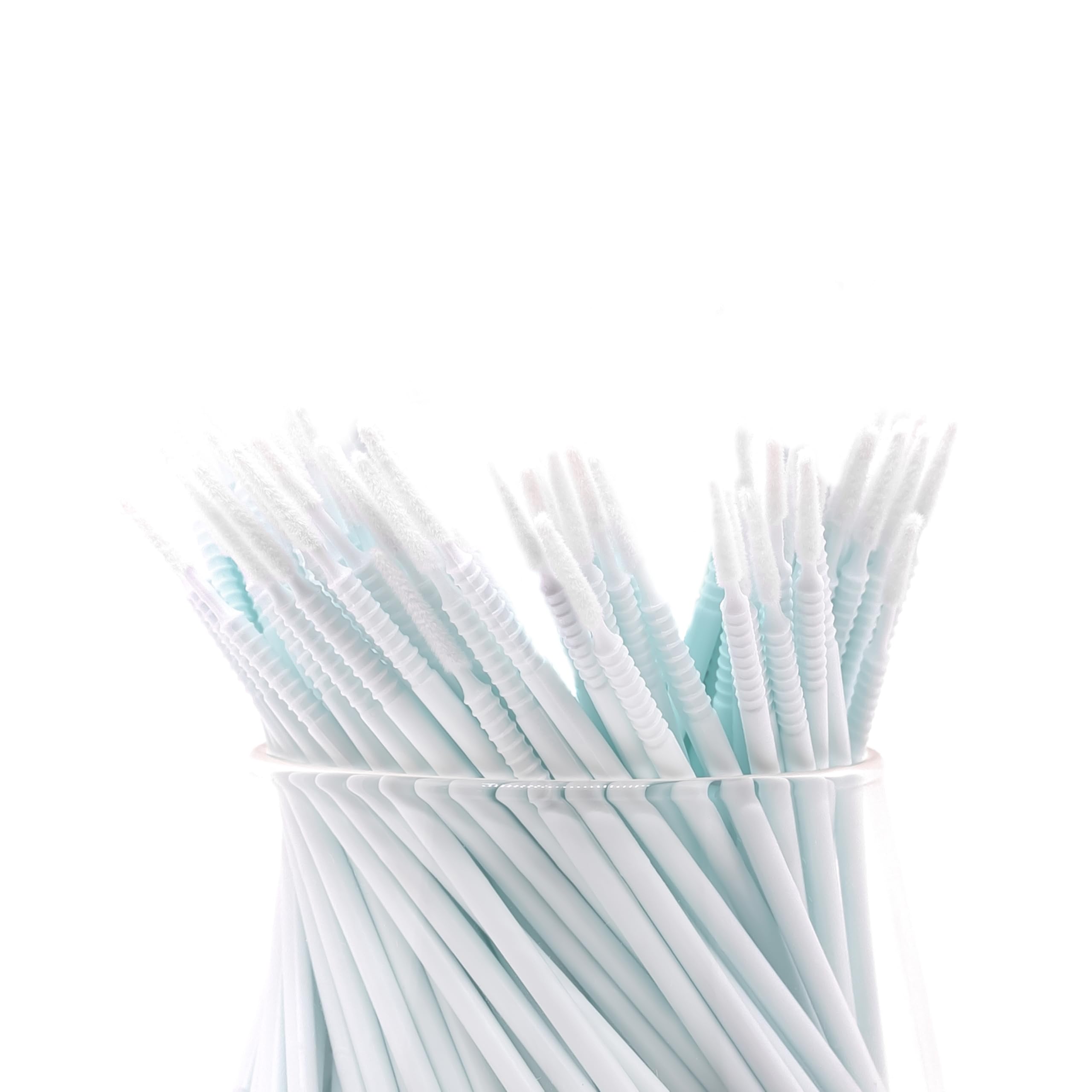 i-Laesh 200pcs Micro Brushes - Microswabs for Eyelash Extensions - Ideal for Eye, Dental, Lash, Eyebrow, and Makeup Care - Pro Grip Replacement - Pale Blue