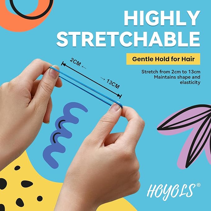 HOYOLS Small Elastics Mini Hair Ties Rubber Bands for Hair Ponytail Holders for Girl (Multicolor) TPU 1500 Pcs